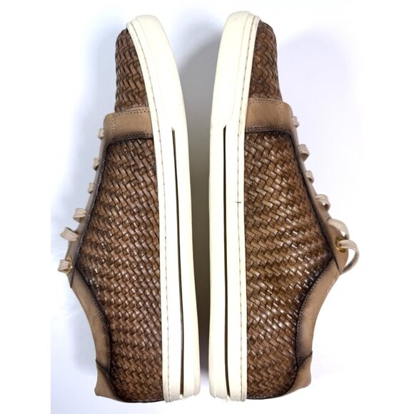 Franco Cuadra Womens Shoes Woven Braided Leather Sneakers Size 26.5 US 9.5 A - Picture 5 of 13